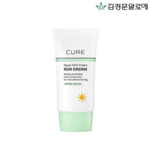 [15%+카드12%] 김정문알로에 큐어 아쿠아 마일드 그린 선크림 40ml
