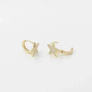 [하프클럽/]여자 별 스타 실버 로즈 골드 데일리 은침 귀걸이