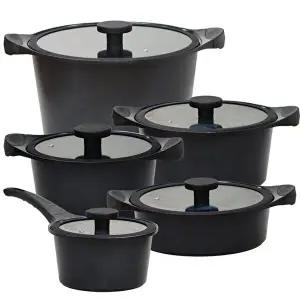 드림셰프 IH 세라믹 코팅 서빙 냄비 5종 세트 (18cm편수+20cm양수+24cm양수+24cm전골+28cm곰솥)