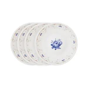 [롯데백화점]코렐 MSNY 블루밍블루 습접시 4P세트