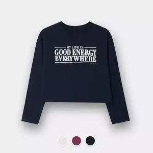 [지오다노주니어] 03394901 코튼 저지 크랍 프린트 긴팔티(여아)