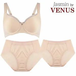 [하프클럽/비너스]비너스 자스민 풀컵 몰드 베이직 브라1+팬티2 세트 006 BPP