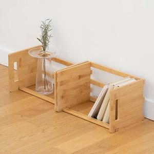 작은 옆 인테리어 우드 위 데스크 다용도 나무 길이 조절 책상 미니 소형 정리대 선반 수납 원목 책꽂이