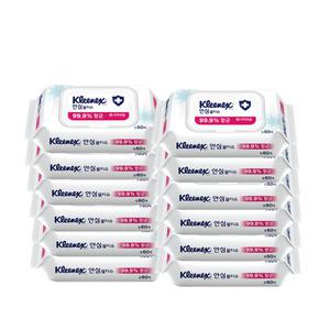 [글랙] 크리넥스 안심 물티슈 60매 12팩