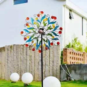 태양광 바람개비 정원등 꽃 태양열 조명등 야외 엔틱 LED 가로등 마당 조경등 레인보우