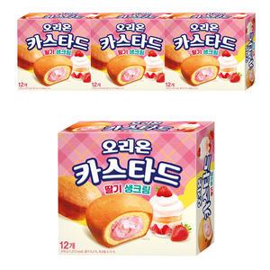 오리온 카스타드 딸기생크림,276g, 4개