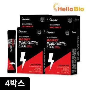 부스트 아르기닌 6200 4박스 (총 60포) 고함량 L-아르지닌 6200mg 타우린 액상스틱 비타민