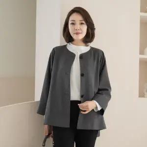 [마담4060]엄마옷 마담4060 노카라언발란스 엄마들옷자켓-RJK2503004-