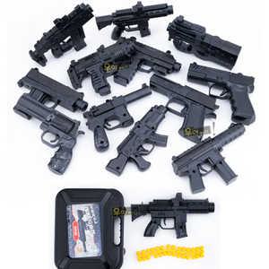 알로이 메탈 소프트건 12개 풀세트 밀리터리 모형 케이스 소프트탄 포함 미니 장난감총