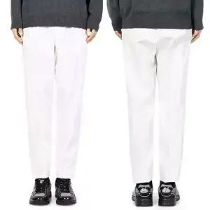 디몬트 로로피아나 남성 플리츠 코튼 트라우저 팬츠(화이트) FAP3455 A0DV