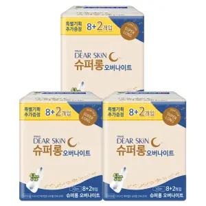 디어스킨 에어엠보 슈퍼롱 오버 8+2P X 3팩