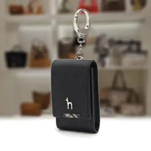 [헤지스](대구신세계)블랙 체크장식 소가죽 스마트키홀더 HJHO5F287BK