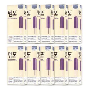 동아제약 템포 유기농 순면 네추럴 레귤러 8개입 x 10갑 탐폰 여성용품 생리대 수영장 여름 찜질방