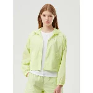 [르꼬끄](강남점)[이월][70% OFF] 여성 에어리텐션 경량우븐 크롭 자켓 GYL / QP222OJK41