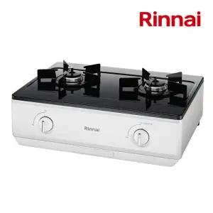 린나이 자동 불꽃조절 과열방지 센서 펄화이트 2구 가스레인지 BTH210W