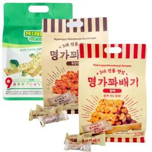 명가 꽈배기 흑당 500g+ 참깨 500g + 나인야채크래커 440g