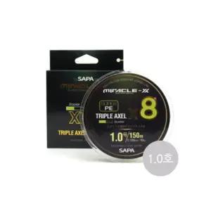 싸파 트리플악셀 8합사 150M 1호 2색 패키지 낚시줄
