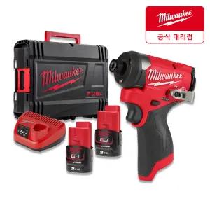 밀워키 M12 FID2-202X 12V 임팩드라이버 2.0Ah 배터리2개