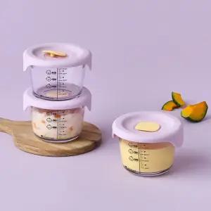 락앤락 리틀럽 디어 이유식용기 실리콘 간편캡 원형 260ml 3P