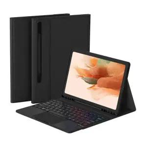 데이웍스 갤럭시탭 S7 FE 블루투스 터치패드 키보드 케이스 S8+ S7+ 플러스 공용 S펜 수납 스마트 북커버