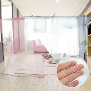 캐노피 사각모기장-중형 핑크 330x230x185cm