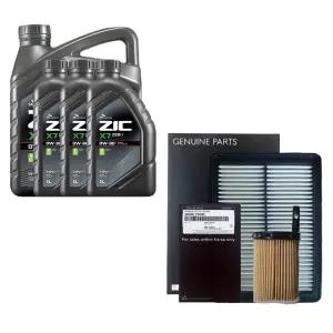 제네시스GV70 2.5 가솔린 터보 지크 X7 제로 0W30 7L 엔진오일 순정 오일필터 에어필터 세트