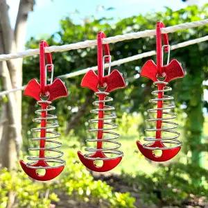 캠핑 데크팩 레드 10P 오징어팩 데크 카라비너 데크용 텐트 고정핀 텐트팩