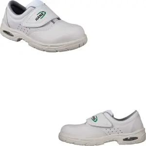 크린룸 건설 마감 밸크로 작업 신발 4인치 화이트