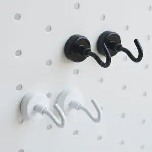 초강력 현관문 냉장고 자석 후크 마스크 걸이 20mm 10P/고리 홀더 타공 고리형 마그네틱 강력 걸고리 갈고