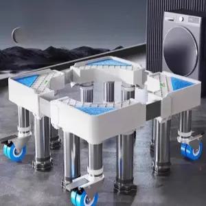 세탁기받침대 드럼세탁기소음 수평 드럼세탁기 드럼 이동 플라스틱 스틸 8개 다리 8-12cm