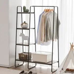 [아이리스] 스탠드 철제 옷걸이 선반 행거 PI-B3