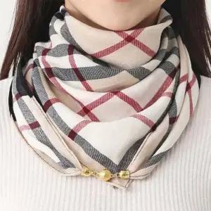 마그네틱 자석 원터치 스카프 머플러 여성 가을겨울 데일리 간절기 쁘띠 스타일 중년선물 여행용 스카프