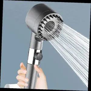 샤워헤드 수압조절 온오프 필터 욕실 절수 핸드형 다기능 스테인리스 원터치 스위치
