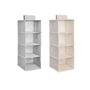 옷장 행거 걸이형 4단 부직포 정리함 수납선반 보관 셔츠 속옷 바지 정리 의류