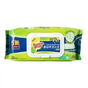 (대형 20매) 물걸레 청소포 더블액션/티슈/물걸래/걸레포/물청소포/청소/물티슈/청소용/일회용/막대/청소포