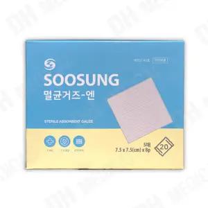 수성위재 멸균거즈 7.5cmX7.5cmX8p 3X3X8P 100매
