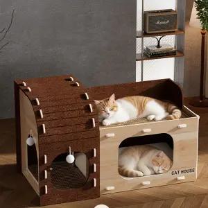 고양이 반려묘 하우스 스크래쳐 숨숨집 반려동물 고양이집 쉼터 놀이터