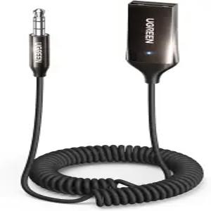 UGREEN Aux to Bluetooth 6.0 어댑터 3.5mm 블루투스 수신기 자동차 USB 2.0~3.5mm 잭 키트 핸즈프리