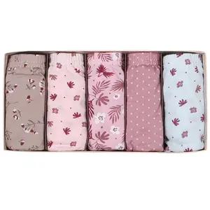 여성 편안한 면스판 맥시 삼각 팬티 / 5매입 선물용박스