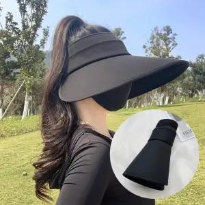 자외선 차단 모자 휴대용 돌돌이 챙 넓은 와일드 여행 나들이 썬캡