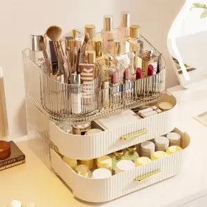 화장대정리 아크릴 화장품정리함 서랍형 수납함 3단 브러쉬보관