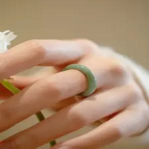 비취 남여공용 커플 옥반지 경옥 천연옥 레드