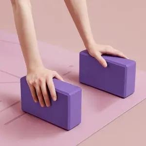 (2p세트 퍼플) 밸런스 EVA 요가블록/요가용/블럭/요가/벽돌/매트/헬스장/필라테스/쿠션/홈트/블록/사각