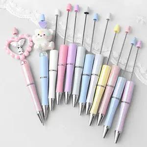 싼비즈 [9-658-03]볼펜꾸미기 볼꾸 펜꾸미기 펜꾸 비즈볼펜 파스텔 오로라 14.5cm ,1개