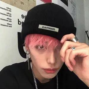 비니 남녀공용 스트릿감성 레터링 로고 데일리 롱