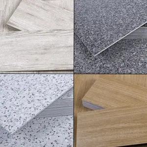 붙이는 데코 타일 셀프 우드 현관 점착식 데코 타일 바닥 장판 거실 인테리어 그레이 접착식 바닥재 논슬립