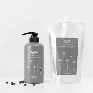 [리필세트] MBA 탈모완화 새치개선 두피영양 탈모케어 모발아 더마 블랙턴 앤 프로틴 헤어 샴푸 500ml + 리필 500ml 세트