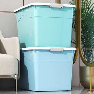 초대형 리빙박스 300리터 인형 350리터 수납상자 옷정리 대용량 보라색 이사 사륜