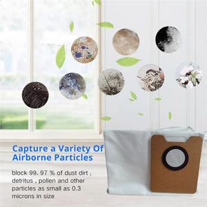 [호환] Ecovacs B46C 12PCS Deebot Y1 Plus 로봇 진공 청소기 부품 먼지 봉투 쓰레기통 쓰레기 봉투 진공 가방 액세서리