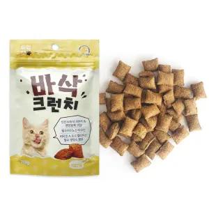 바삭 크런치 닭고기맛 70g X5개 고양이 영양간식 스낵 고양이용간식